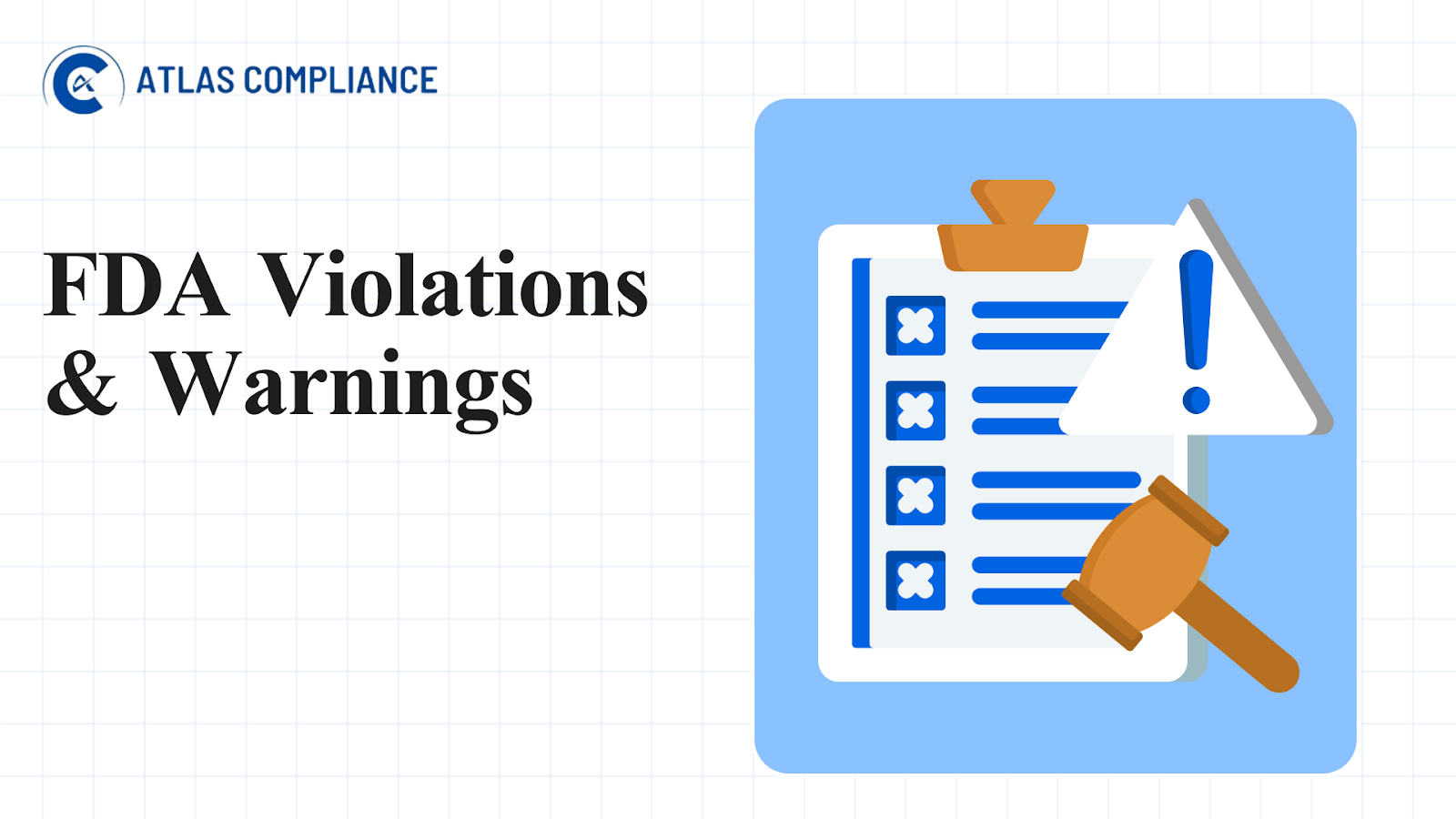 Examples of FDA violations and warning letters, including detailed FDA 483 letter examples. This guide explains common FDA violations and provides insights into the regulatory actions taken