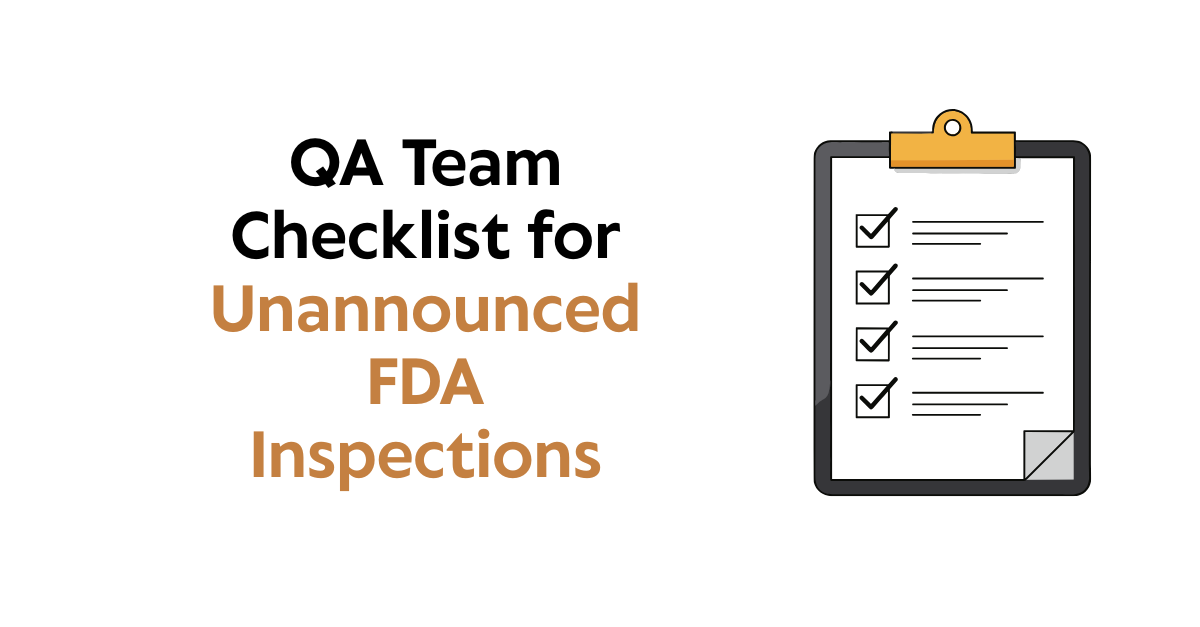 Unannounced FDA inspections 2025